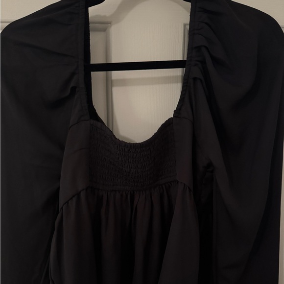 NWT Long Sleeve Black Semi Sheer Abercrombie & Fitch Blouse size Small - Picture 3 of 14